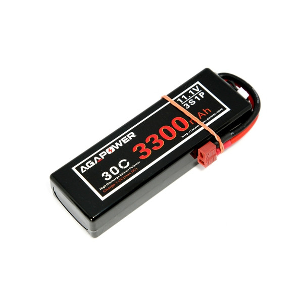 Акумулятор AGA POWER Li-Po 3300mAh 11.1V 3S1P 30C Hardcase 25x47x138мм T-Plug